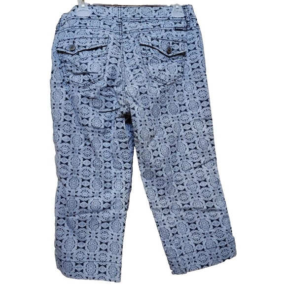 Bandolino Blu Cropped Pants Size 10 Boho Hippie Spandex Blend - Picture 5 of 8